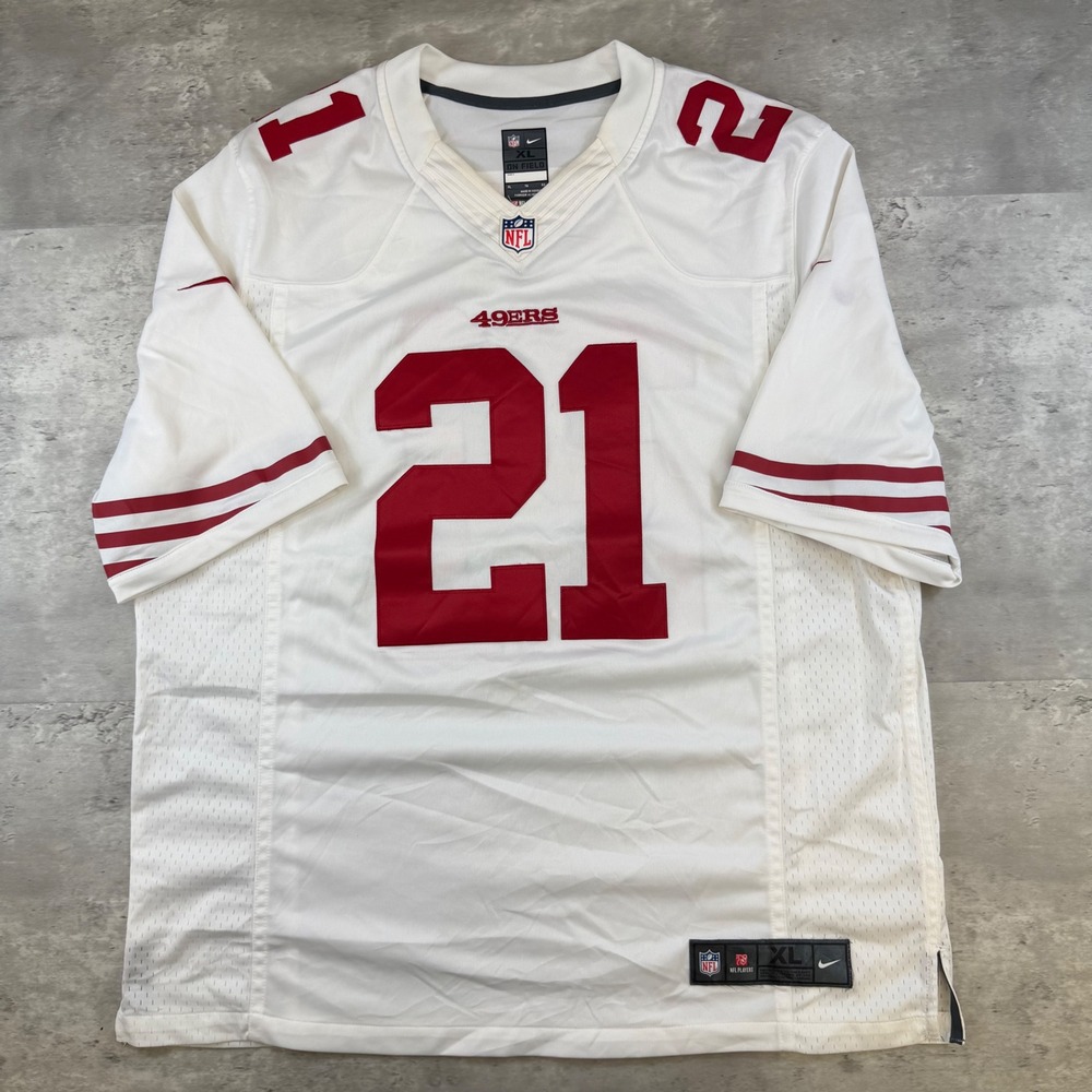 Nike San Francisco 49ers Frank Gore 21 White On Field Jersey Mens XL
